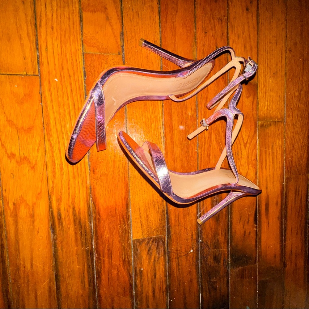 SCHUTZ Metallic snakeskin Heels